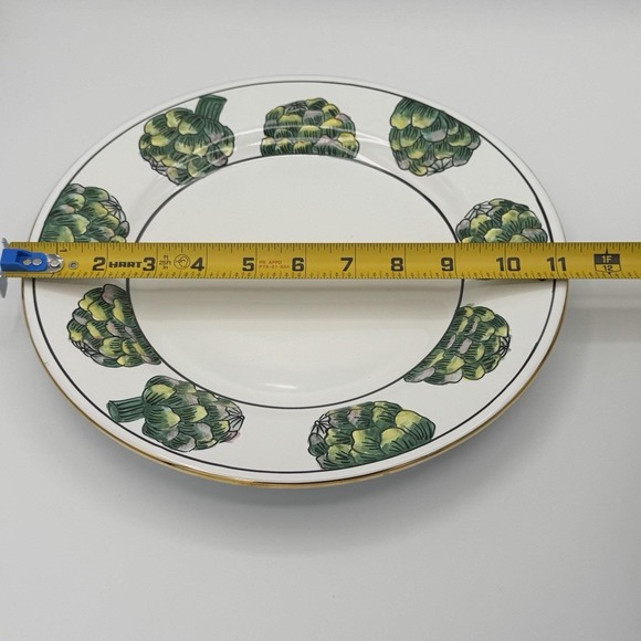 Ortino Nahid 1998 Artichoke Serving Plate Deruta Italy Hand Painted 11" Vintage - Picture 5 of 6